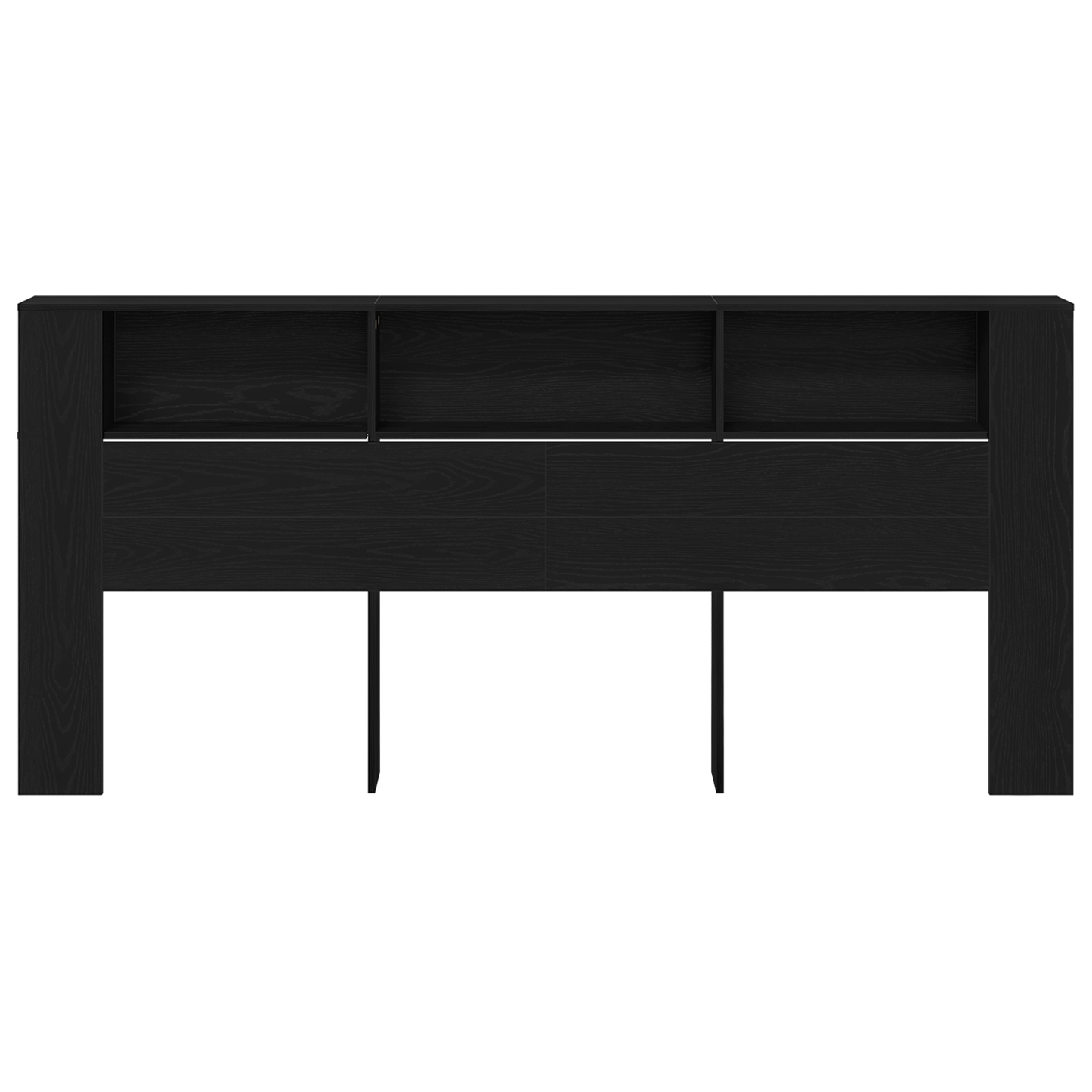 Hovedgærde Skab Sort Eg 220X18,5X104,5 Cm