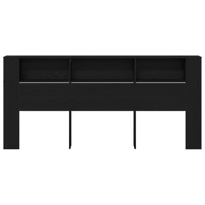 Hovedgærde Skab Sort Eg 220X18,5X104,5 Cm