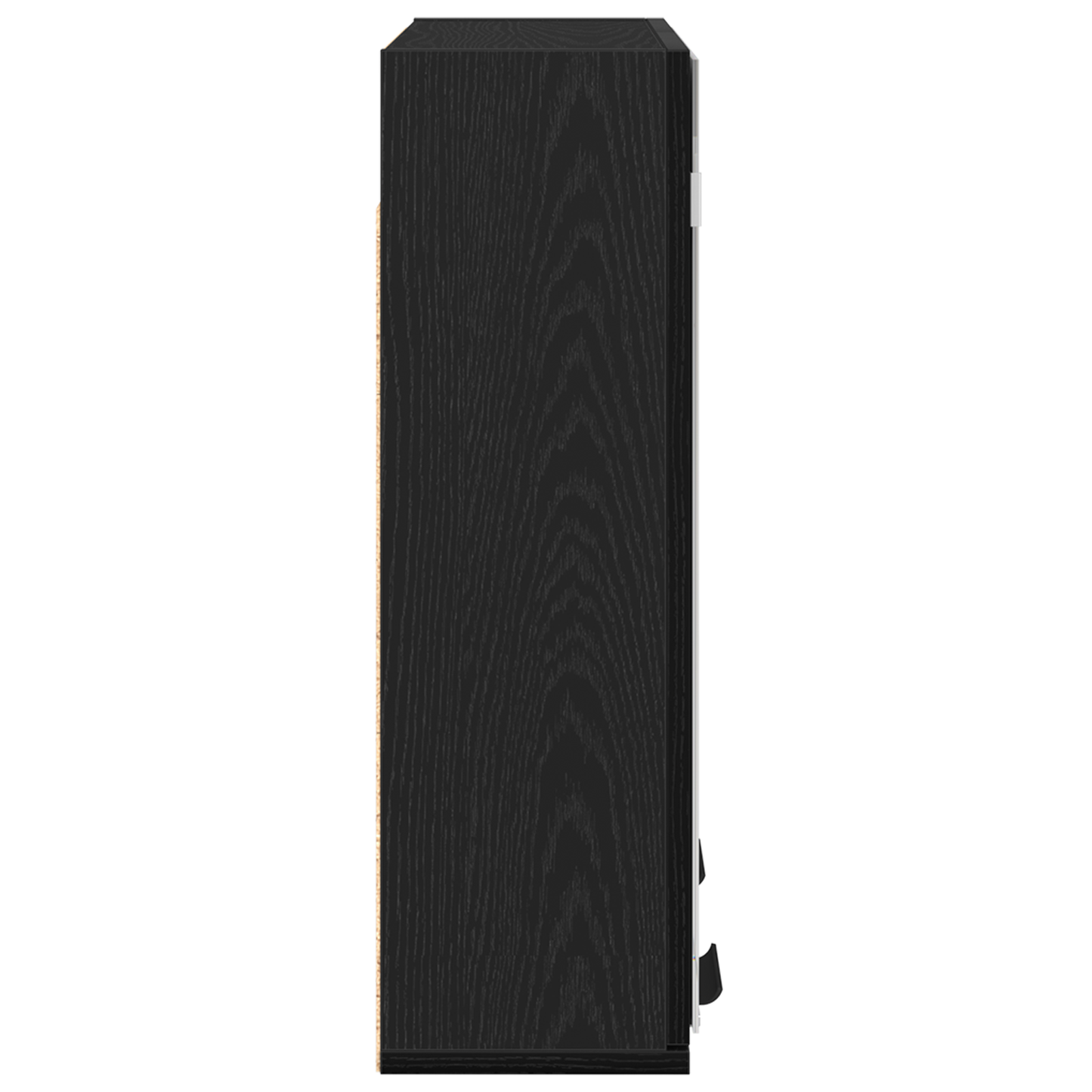 Badeværelsesskab Med Spejl Med Hylde Sort Eg 64 X 20 X 67 Cm