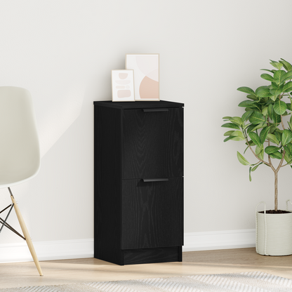 Sideboard Sort Eg 30 X 30 X 70 Cm Konstrueret Træ