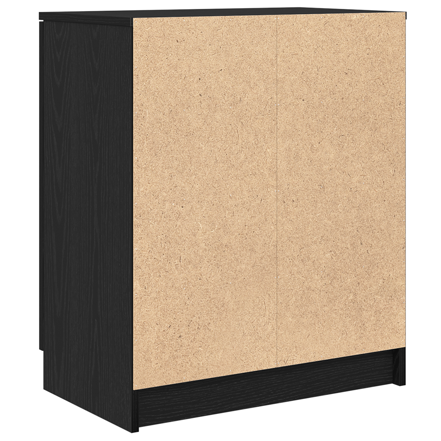 Skoskab Sort Eg 59X35X70 Cm Konstrueret Træ