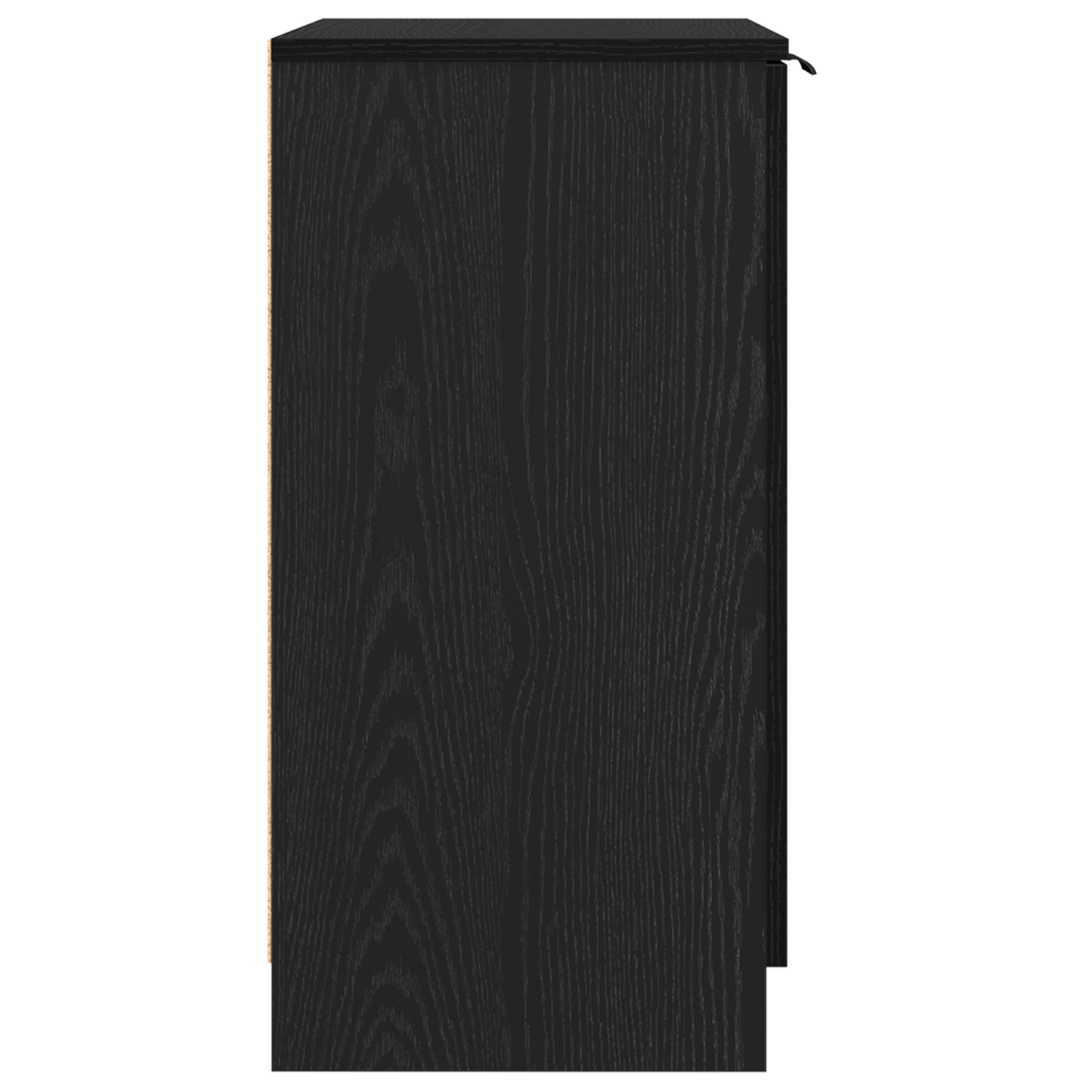 Skoskab Sort Eg 59X35X70 Cm Konstrueret Træ