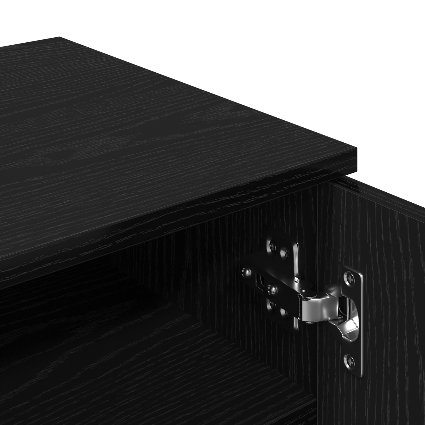 Skoskab Sort Eg 29,5X35X100,5 Cm Lavet Af Konstrueret Træ