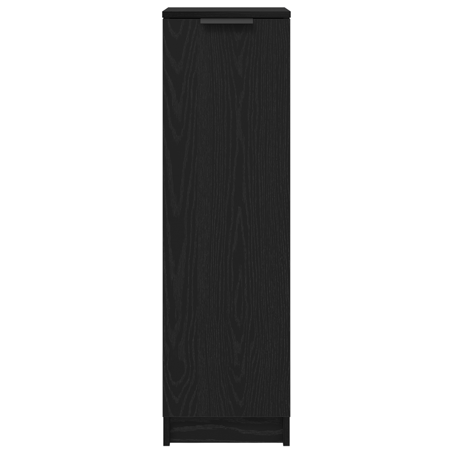 Skoskab Sort Eg 29,5X35X100,5 Cm Lavet Af Konstrueret Træ