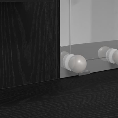 Klædeskab Med Skuffe Sort Eg 96 X 40 X 142 Cm Konstrueret Træ