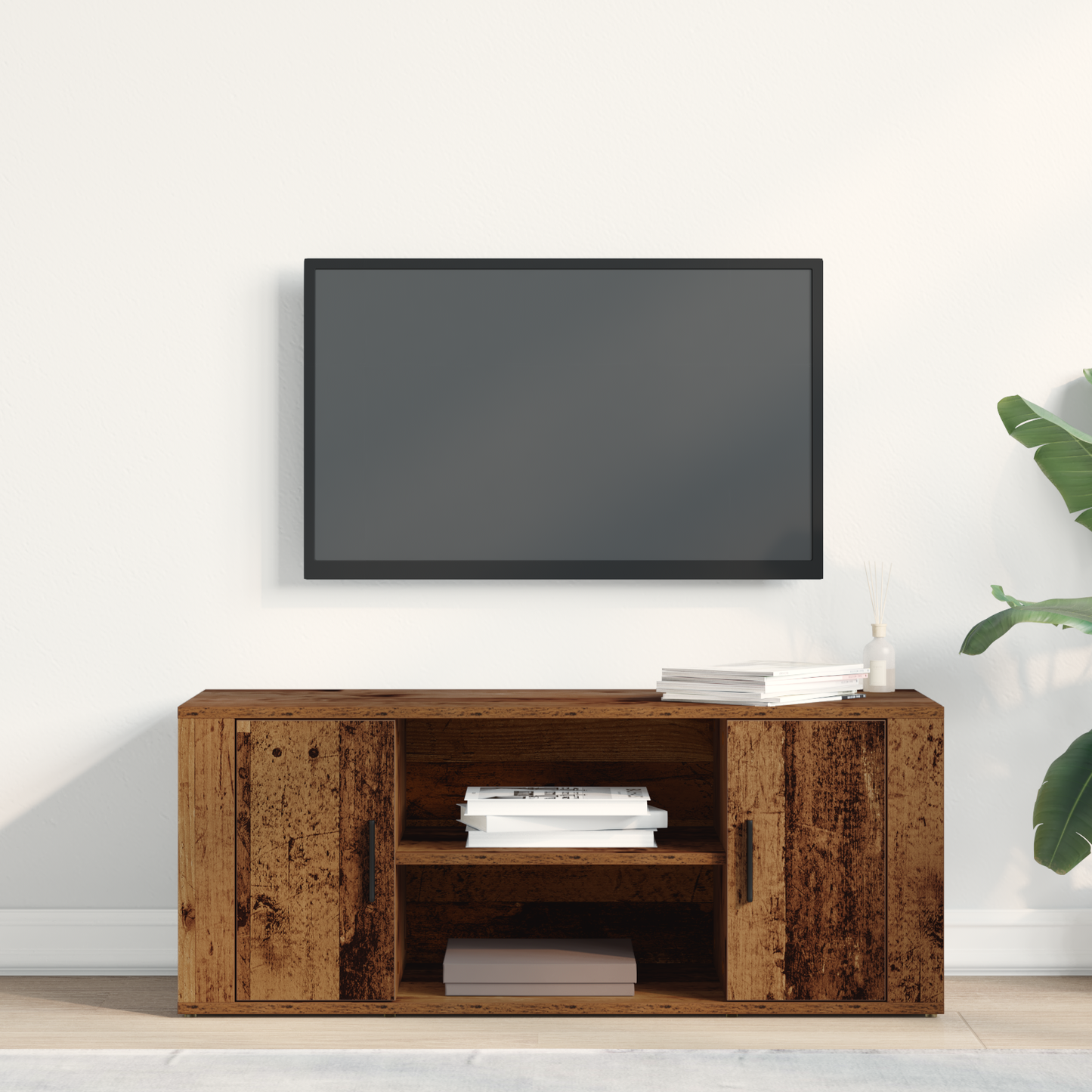Tv-Skab Gammelt Træ 100 X 35 X 40 Cm Konstrueret Træ