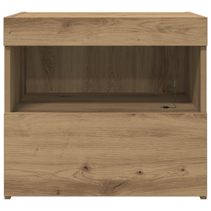 Natbord Med Led Lys 2 Stk Artisan Eg 50X40X45 Cm