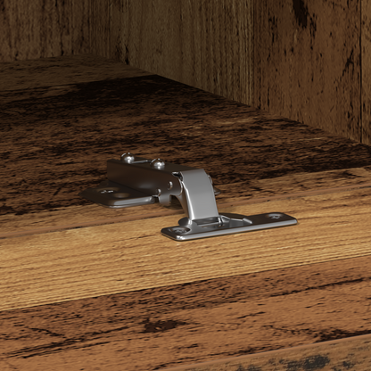 Tv Vægskab 2 Dele Gammelt Træ 100 X 30 X 30 Cm Konstrueret Træ