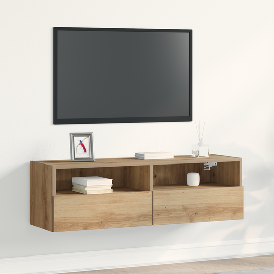 Tv Vægskab Artisan Eg 100 X 30 X 30 Cm Konstrueret Træ