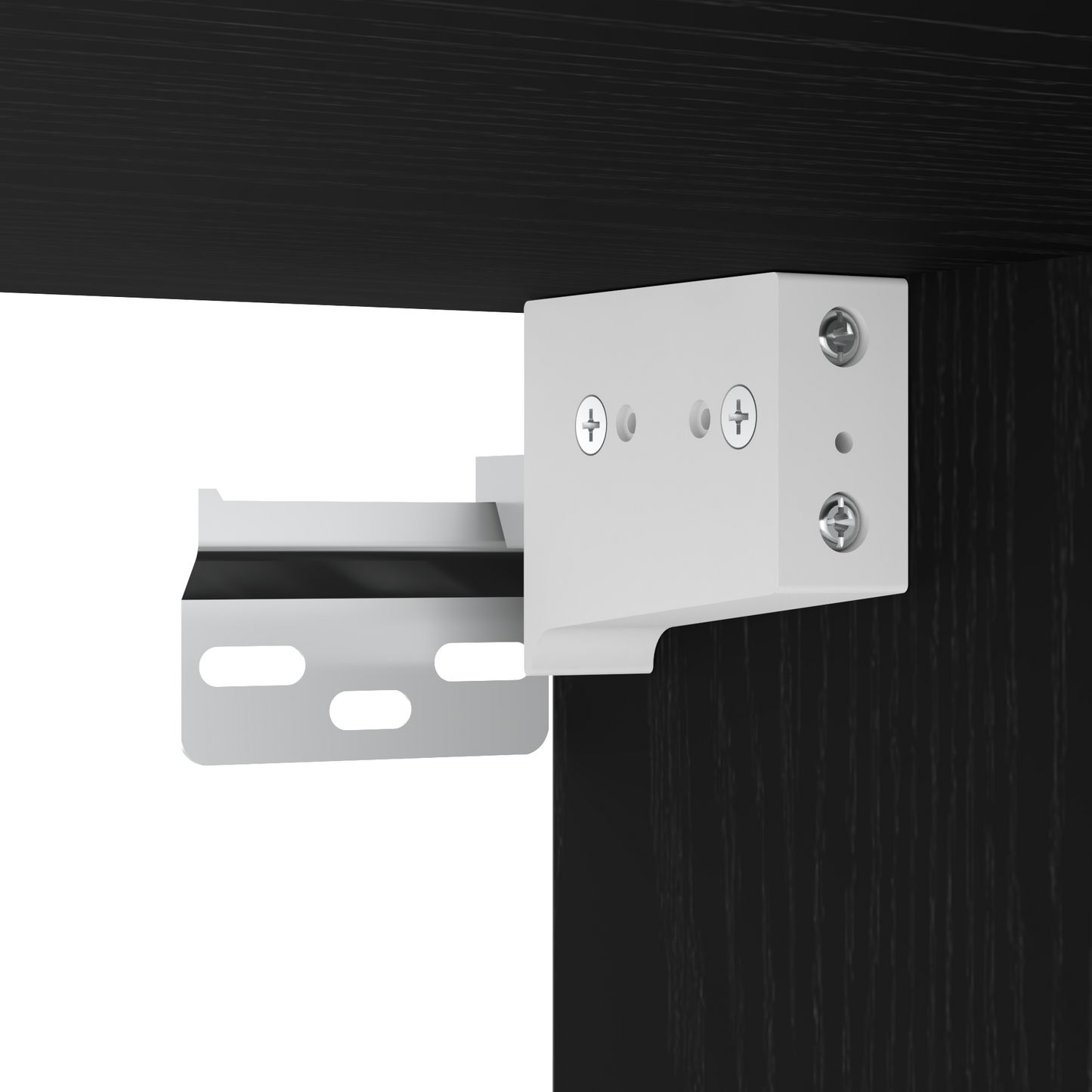 Tv Vægskab 2 Dele Sort Eg 100 X 30 X 30 Cm Konstrueret Træ