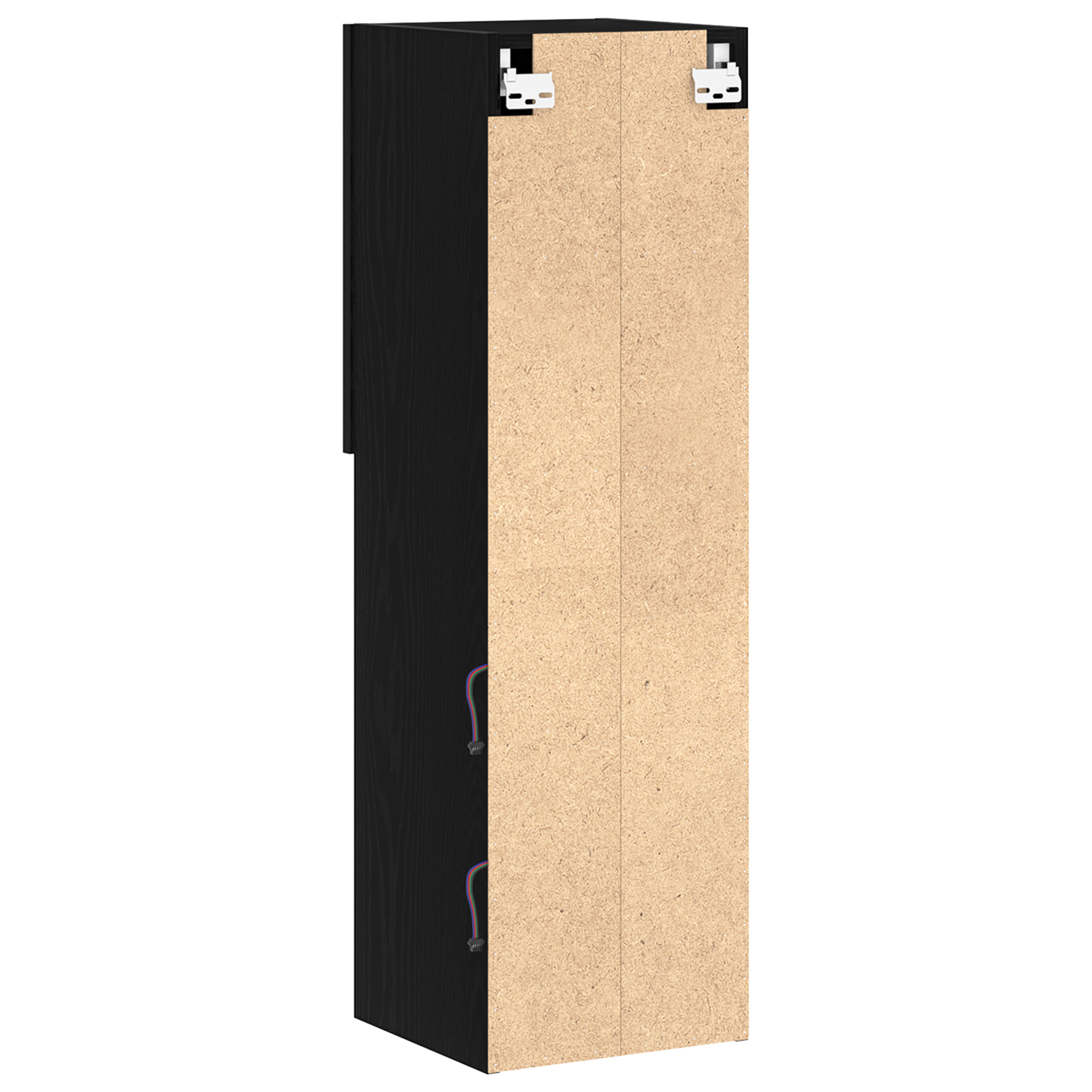 Led Tv Skab 2 Stk Sort Eg 30,5X30X102 Cm Konstrueret Træ