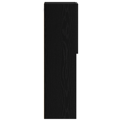 Led Tv Skab 2 Stk Sort Eg 30,5X30X102 Cm Konstrueret Træ