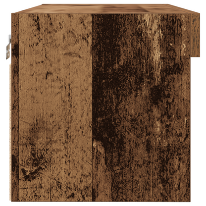 Tv-Skab Vægmonteret Gammelt Træ 80 X 30 X 30 Cm Konstrueret Træ