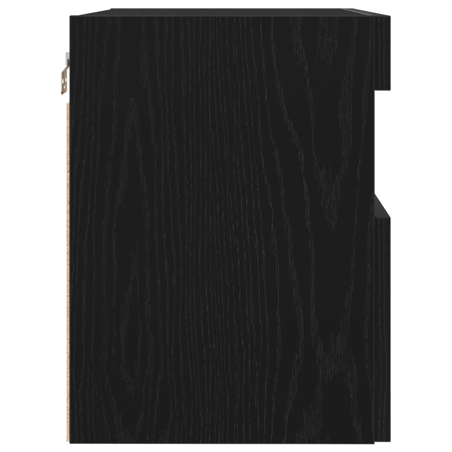 Tv Vægskab Vægmonteret Sort Eg 60 X 30 X 40 Cm Konstrueret Træ