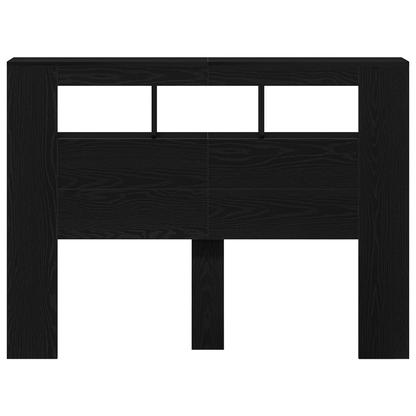 Led Hovedgærde Sort Eg 140X18,5X40 Cm Konstrueret Træ