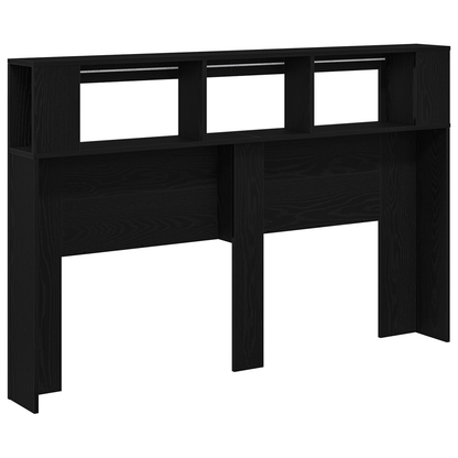 Led Hovedgærde Sort Eg 160X18,5X45 Cm Konstrueret Træ