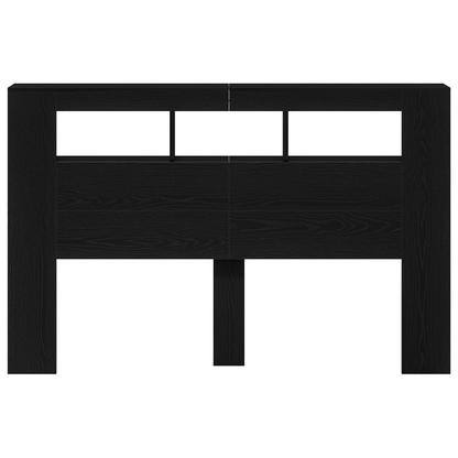 Led Hovedgærde Sort Eg 160X18,5X45 Cm Konstrueret Træ