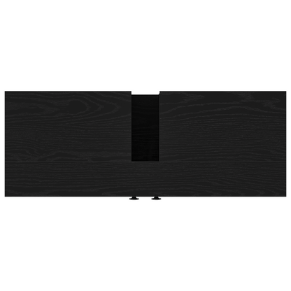 Badeværelsesvaskeskab Sort Eg 80 X 30 X 60 Cm Konstrueret Træ