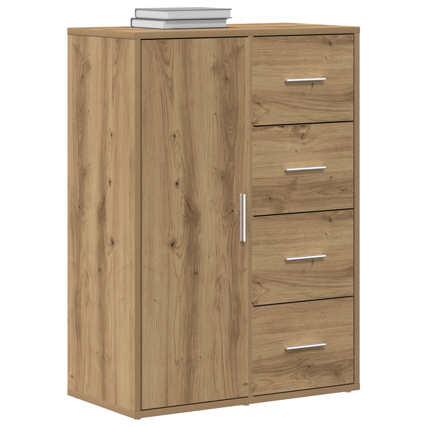 Sideboard Med Skuffe Artisan Eg 60 X 31 X 84 Cm Konstrueret Træ