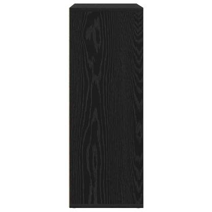 Sideboard Med Skuffe Sort Eg 60 X 31 X 84 Cm Konstrueret Træ