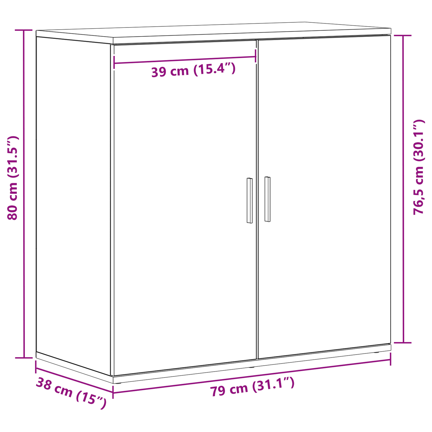 Sideboard Gammelt Træ 79 X 38 X 80 Cm Konstrueret Træ