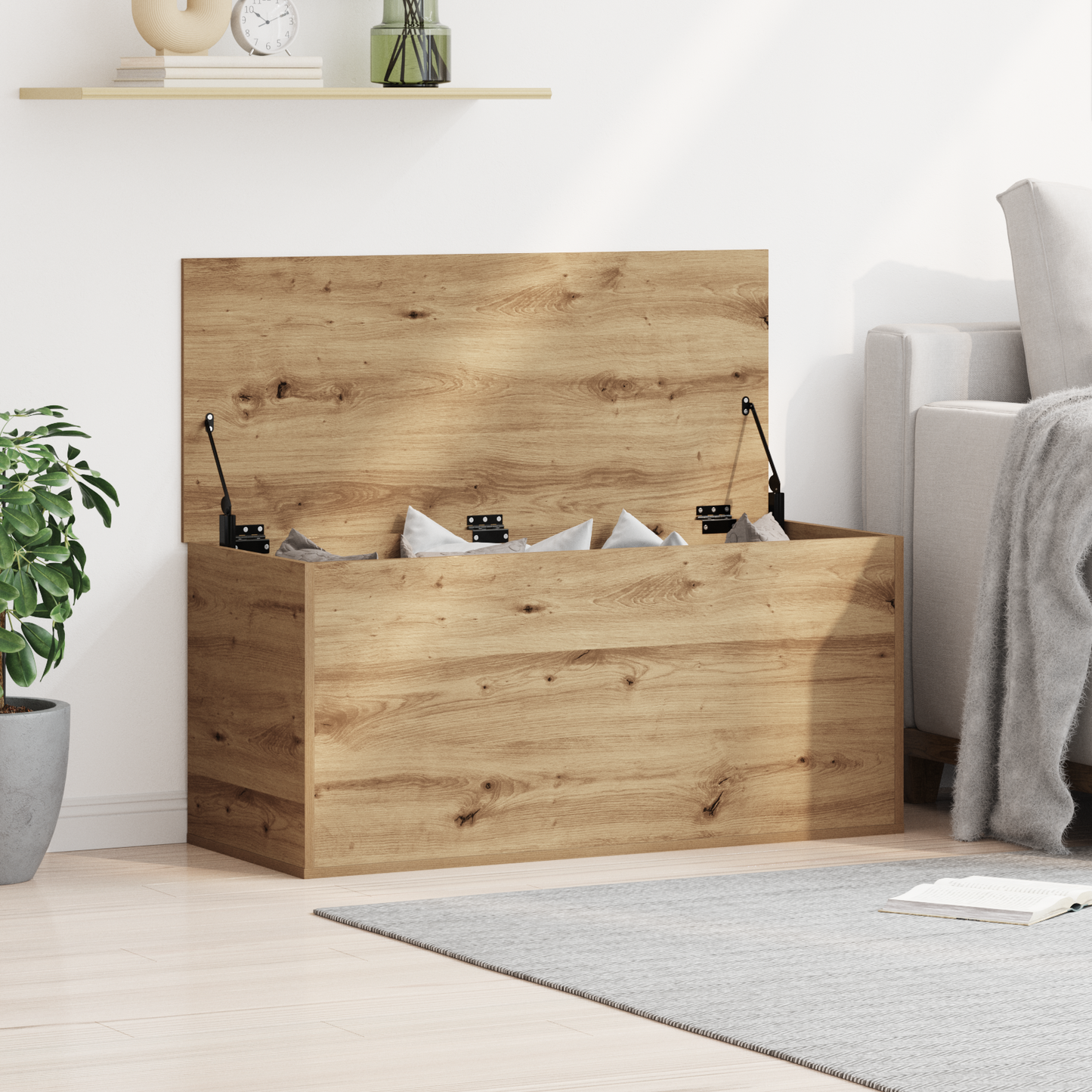 Opbevaringskasse Artisan Eg 100 X 42 X 46 Cm Konstrueret Træ