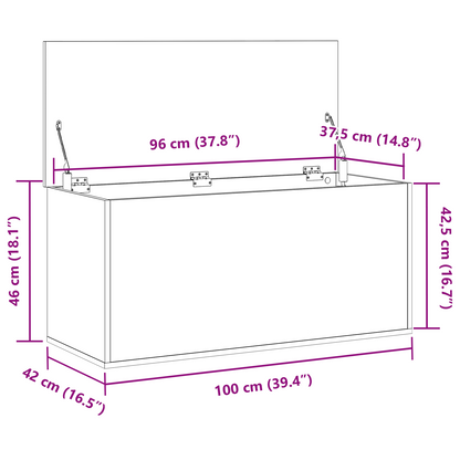 Opbevaringskasse Artisan Eg 100 X 42 X 46 Cm Konstrueret Træ
