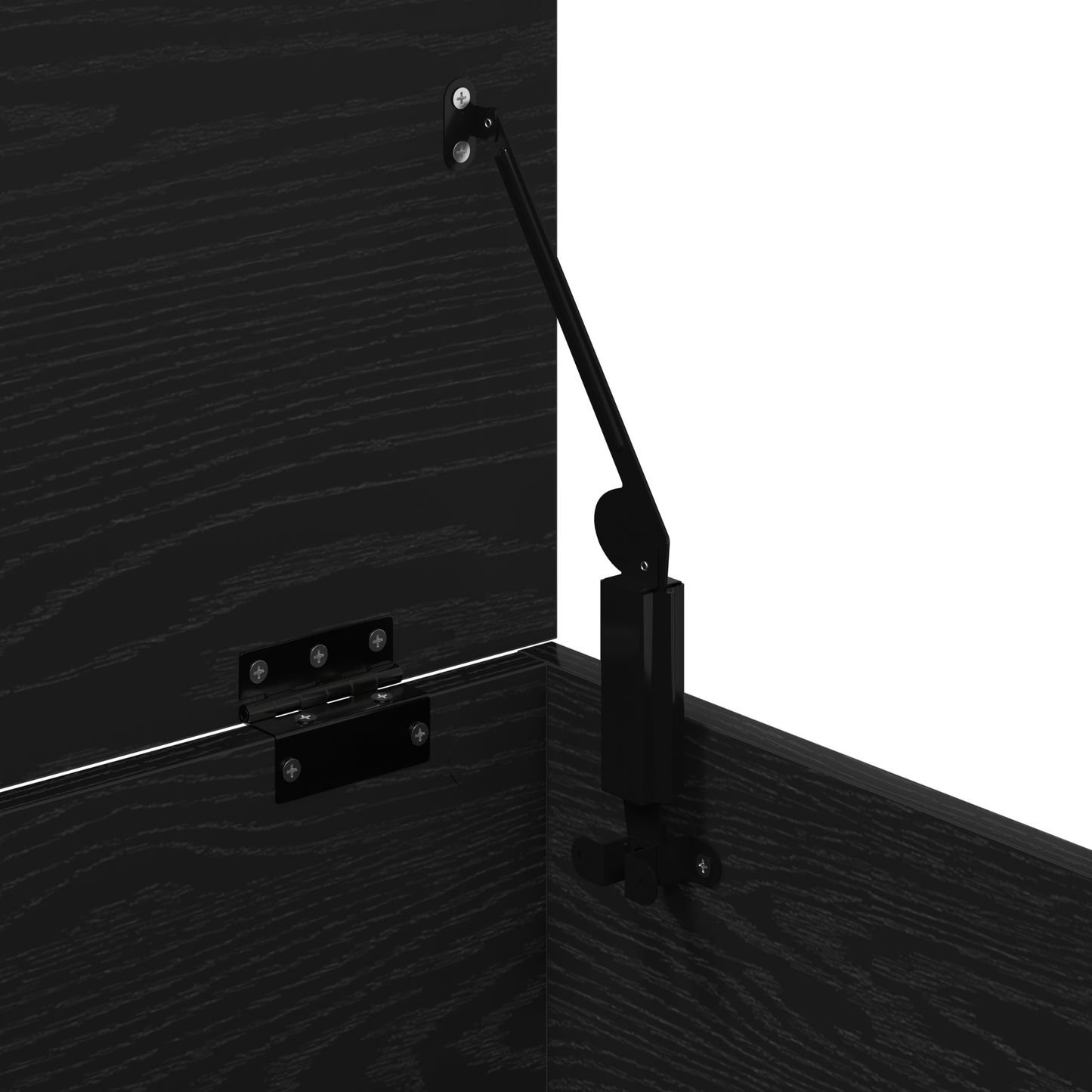 Opbevaringskasse Sort Eg 100 X 42 X 46 Cm Konstrueret Træ