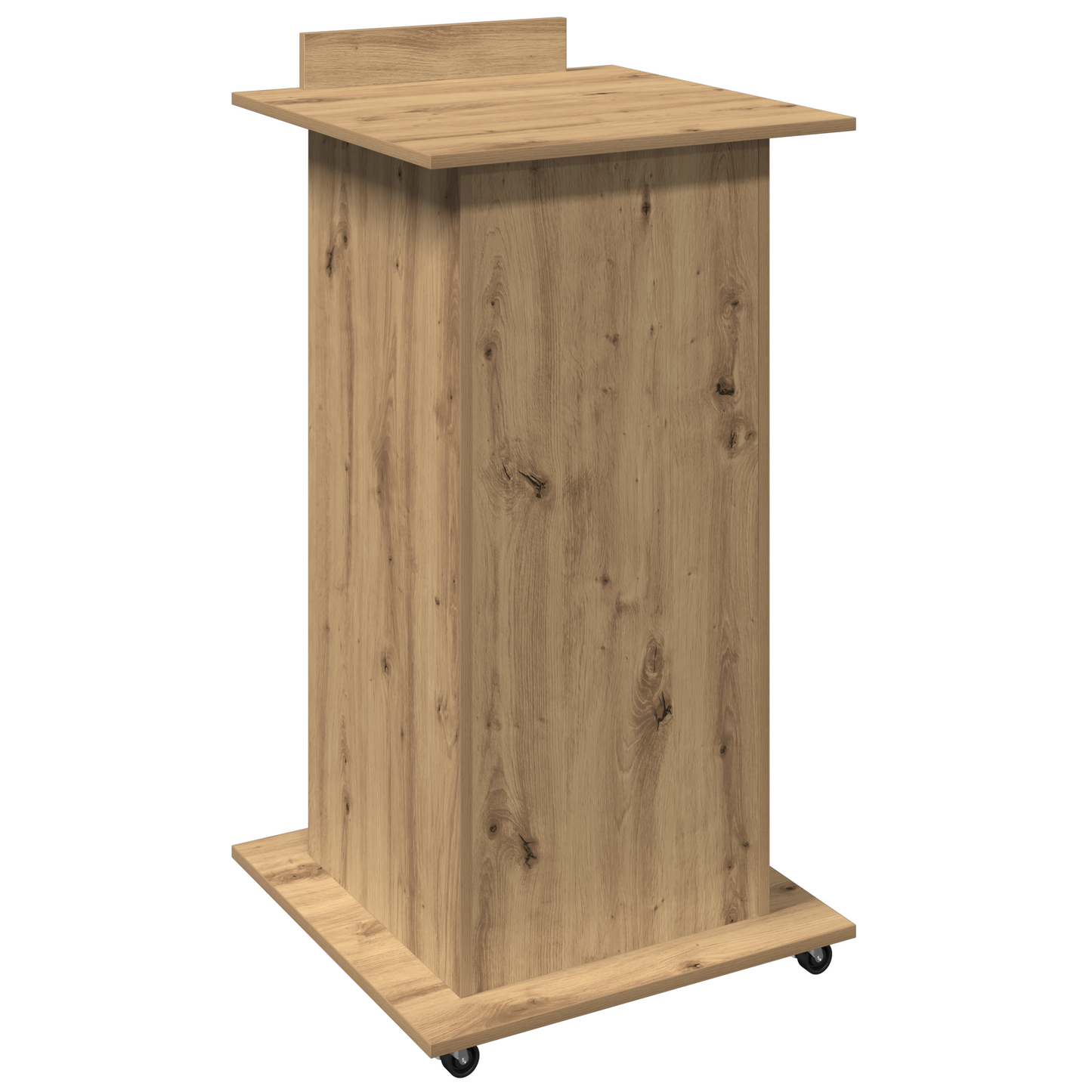 Foredragsholder Podium Med Hjul Affederet Eg Konstrueret Træ
