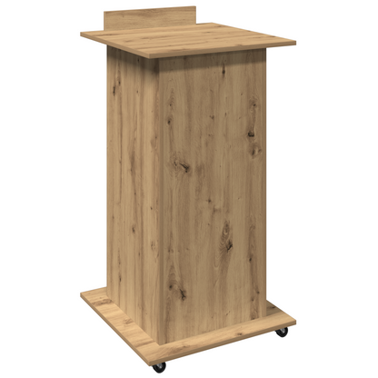Foredragsholder Podium Med Hjul Affederet Eg Konstrueret Træ