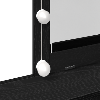 Dressingbord Sort Eg 80 X 41 X 144,5 Cm Konstrueret Træ