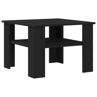 Kaffebord I Sort Eg 60X60X42 Cm - Konstrueret Træ