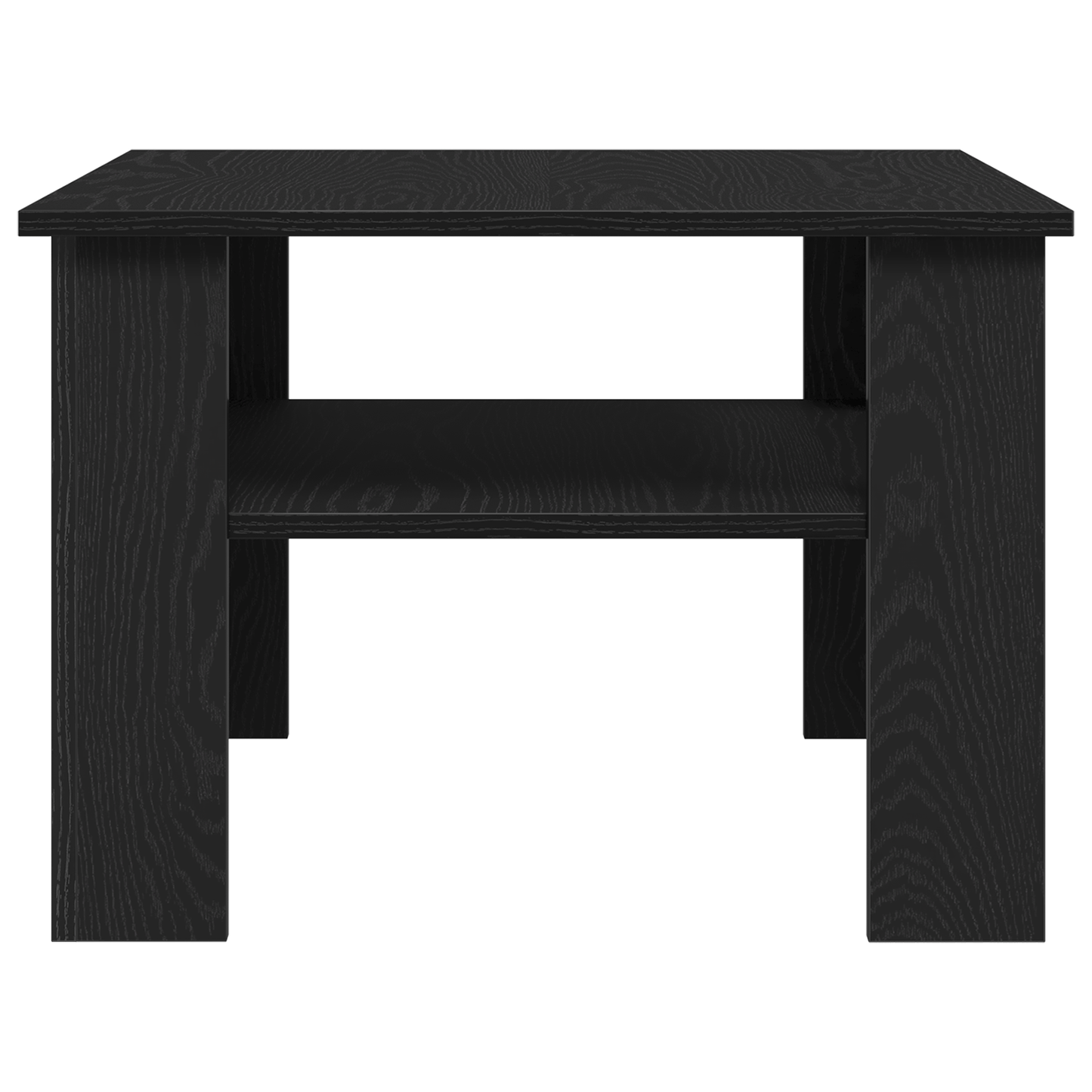 Kaffebord I Sort Eg 60X60X42 Cm - Konstrueret Træ
