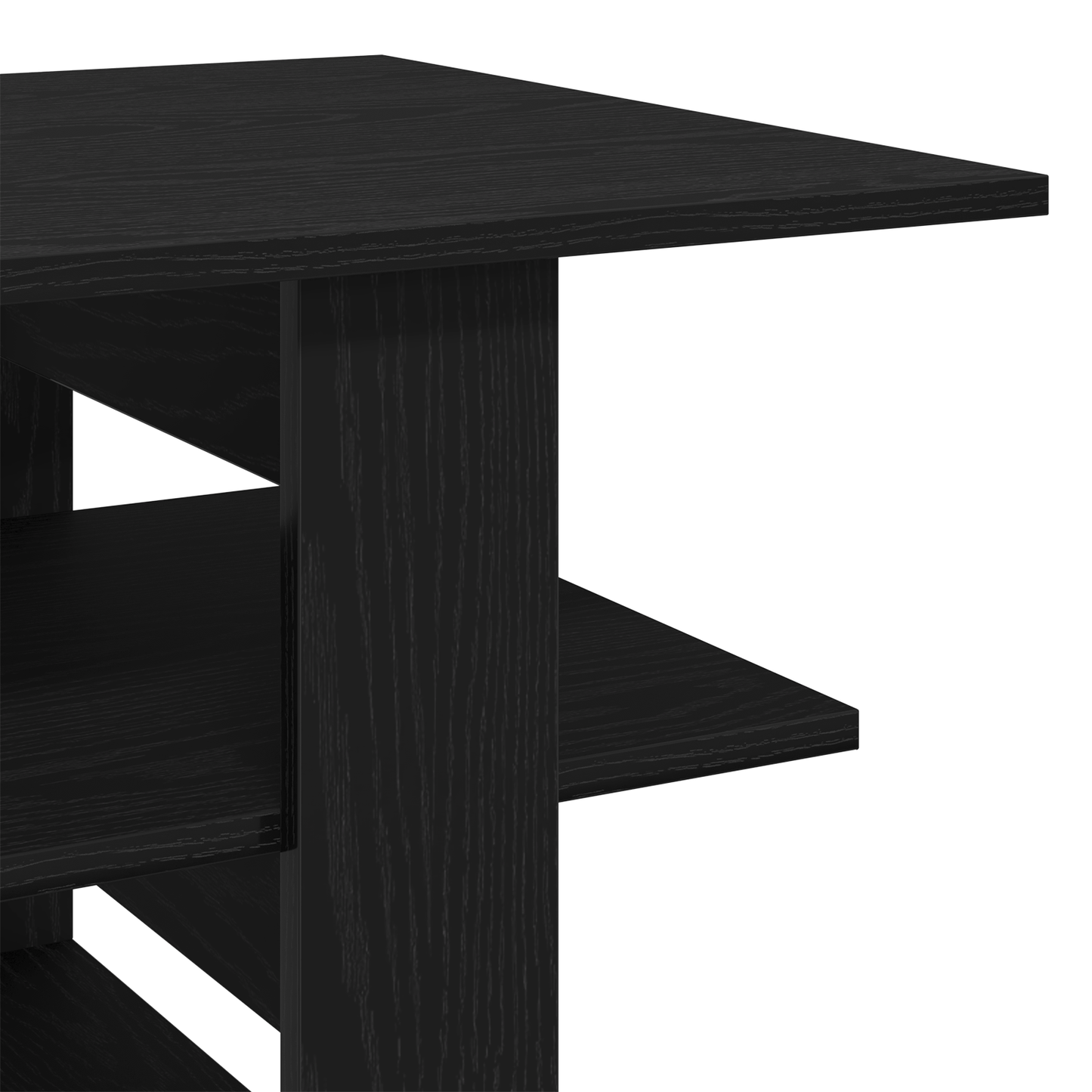 Kaffebord Sort Eg 102X55X42 Cm Konstrueret Træ