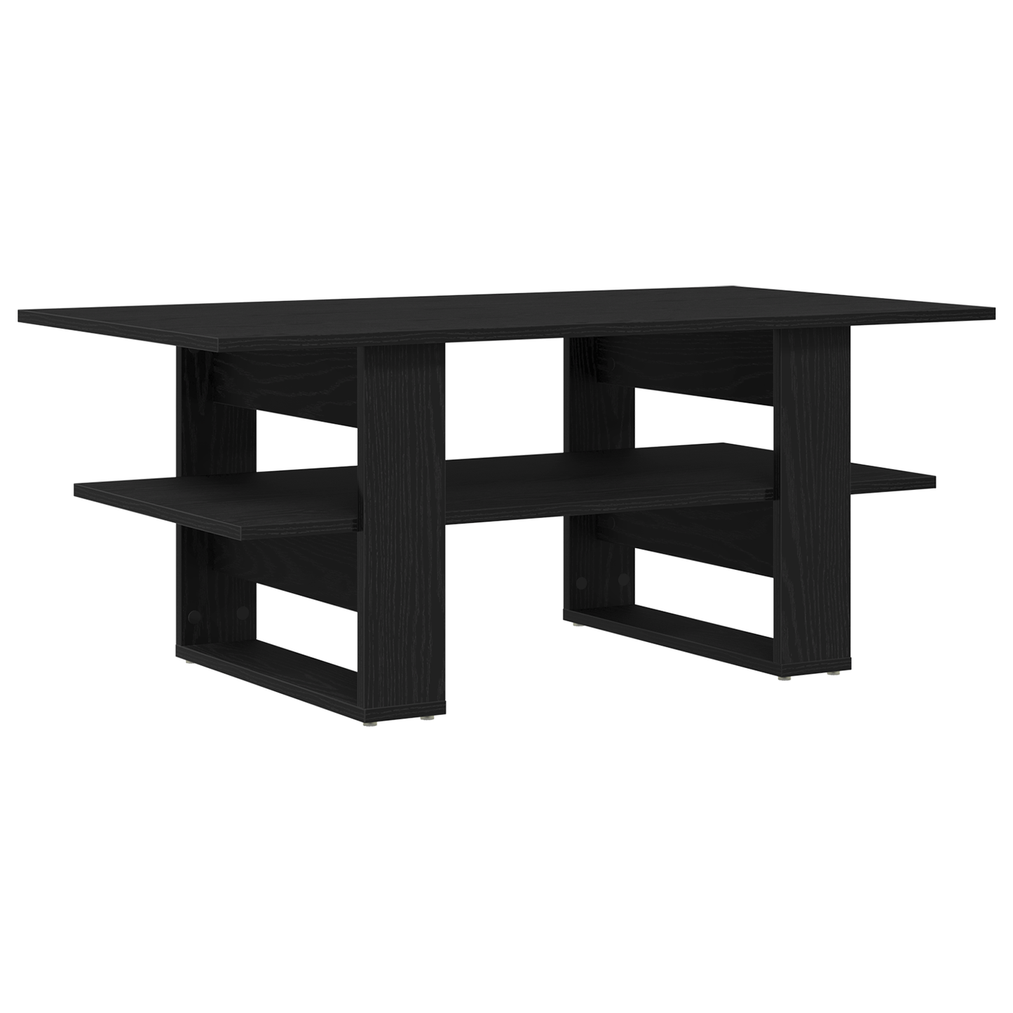 Kaffebord Sort Eg 102X55X42 Cm Konstrueret Træ