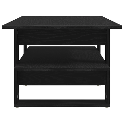 Kaffebord Sort Eg 102X55X42 Cm Konstrueret Træ