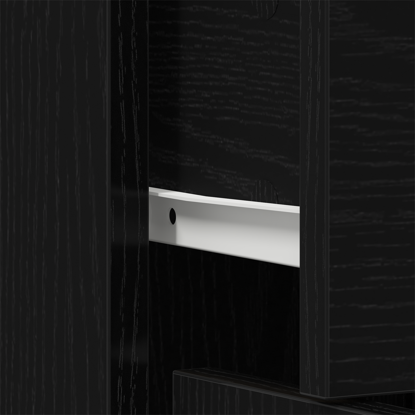 Sideboard Med Skuffe Sort 60 X 30 X 75 Cm Konstrueret Træ