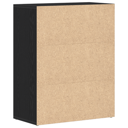 Sideboard Med Skuffe Sort 60 X 30 X 75 Cm Konstrueret Træ