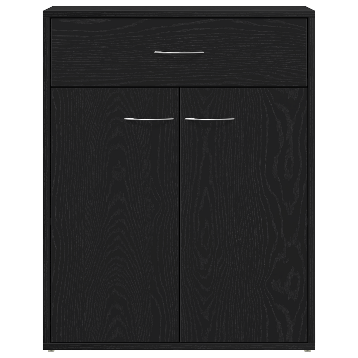 Sideboard Med Skuffe Sort 60 X 30 X 75 Cm Konstrueret Træ