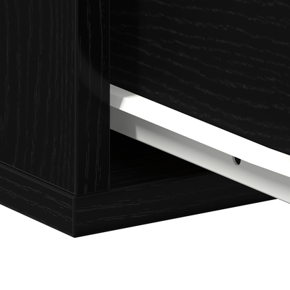 Sengebord Sort Eg 40X30X30 Cm Lavet Af Træ