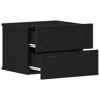 Sengebord Sort Eg 40X30X30 Cm Lavet Af Træ