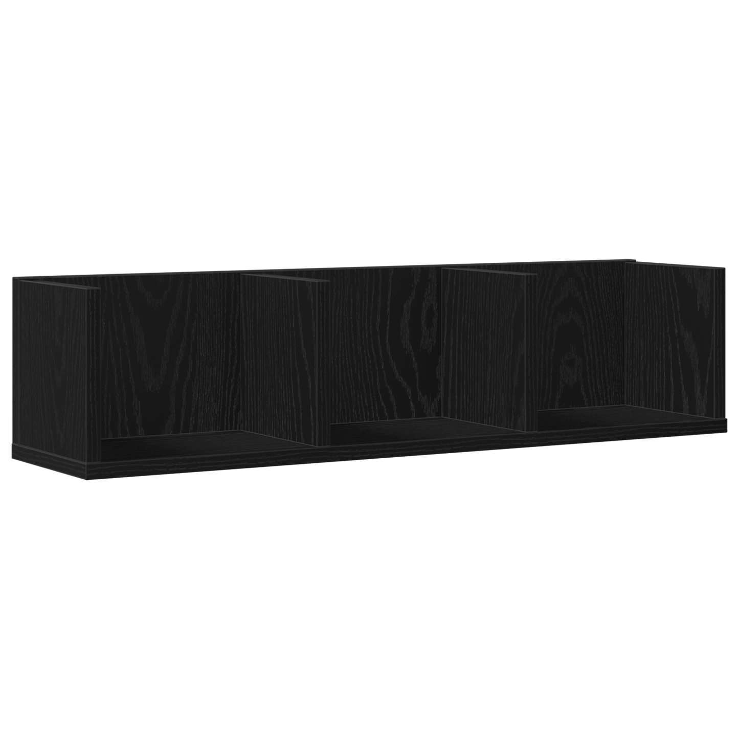 Cd-Hylde I Sort Eg 75X18X18 Cm I Konstrueret Træ
