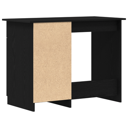 Skrivebord Sort Eg 100X50X76 Cm Støbt Træ