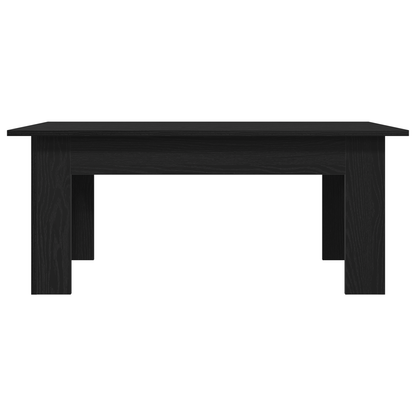 Sofabord I Sort Egetræ 100X60X42 Cm Lavet Af Konstrueret Træ