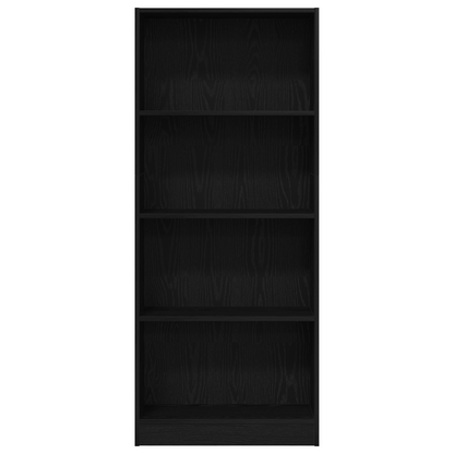 Bogreol Sort Eg 60 X 24 X 143 Cm Konstrueret Træ