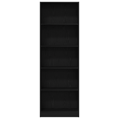 Bogreol Sort Eg 60 X 24 X 176 Cm Konstrueret Træ