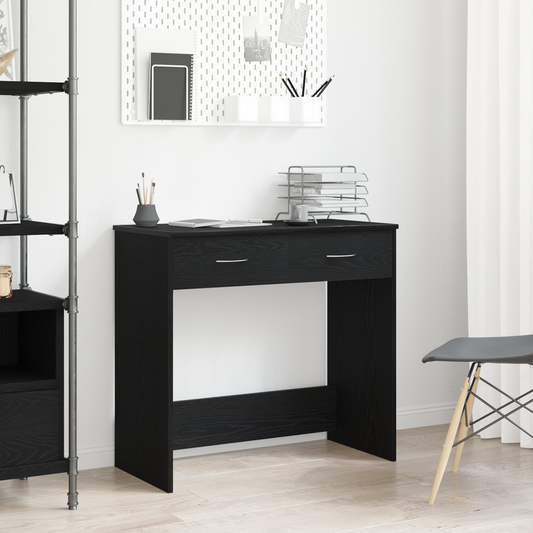 Skrivebord Sort Eg 80X40X75 Cm Lavet Af Træ