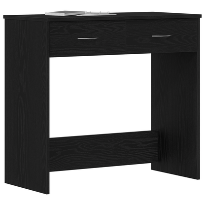Skrivebord Sort Eg 80X40X75 Cm Lavet Af Træ