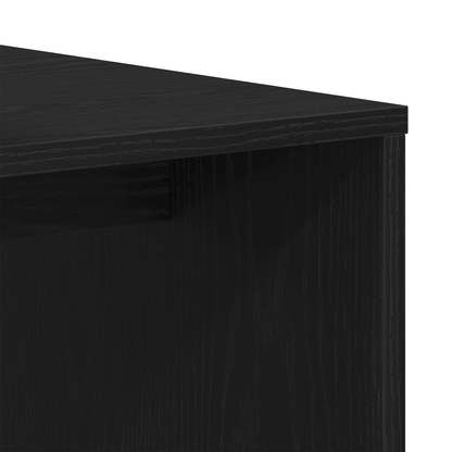 Sæt Af Borde Sort Eg 100X48X40 Cm Ingeniørtræ