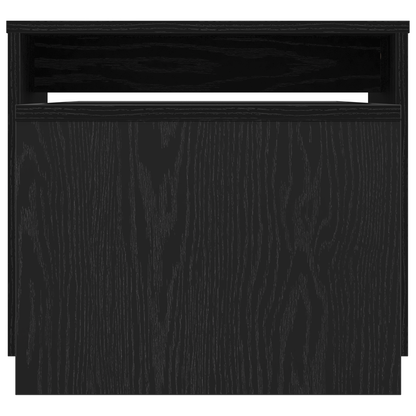 Sæt Af Borde Sort Eg 100X48X40 Cm Ingeniørtræ